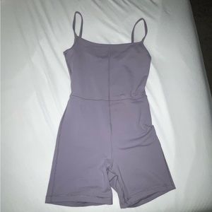 Aritzia 5” Divinity Romper in Purple Slate